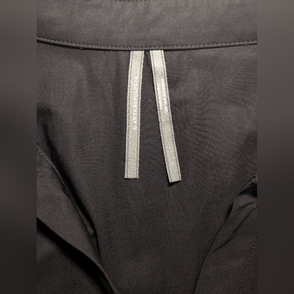 Anthropologie Black Cotton Short Sleeve Tiered A-Line Somerset Maxi Dress LG - Picture 10 of 11